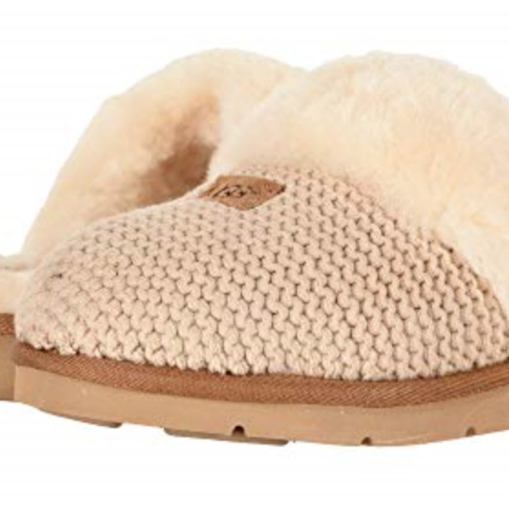 UGG COZY KNIT SHEARLING NEW SLIPPERS CREAM - Picture 6 of 8